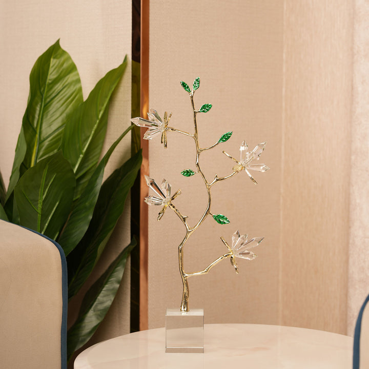 Exquisite Crystal floral Branch Sculpture