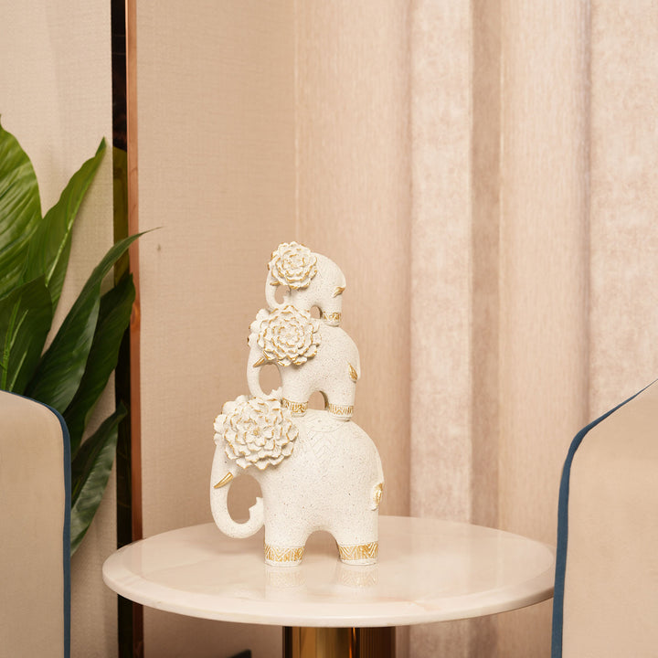 Bohemian Style Triple Elephant Sculpture
