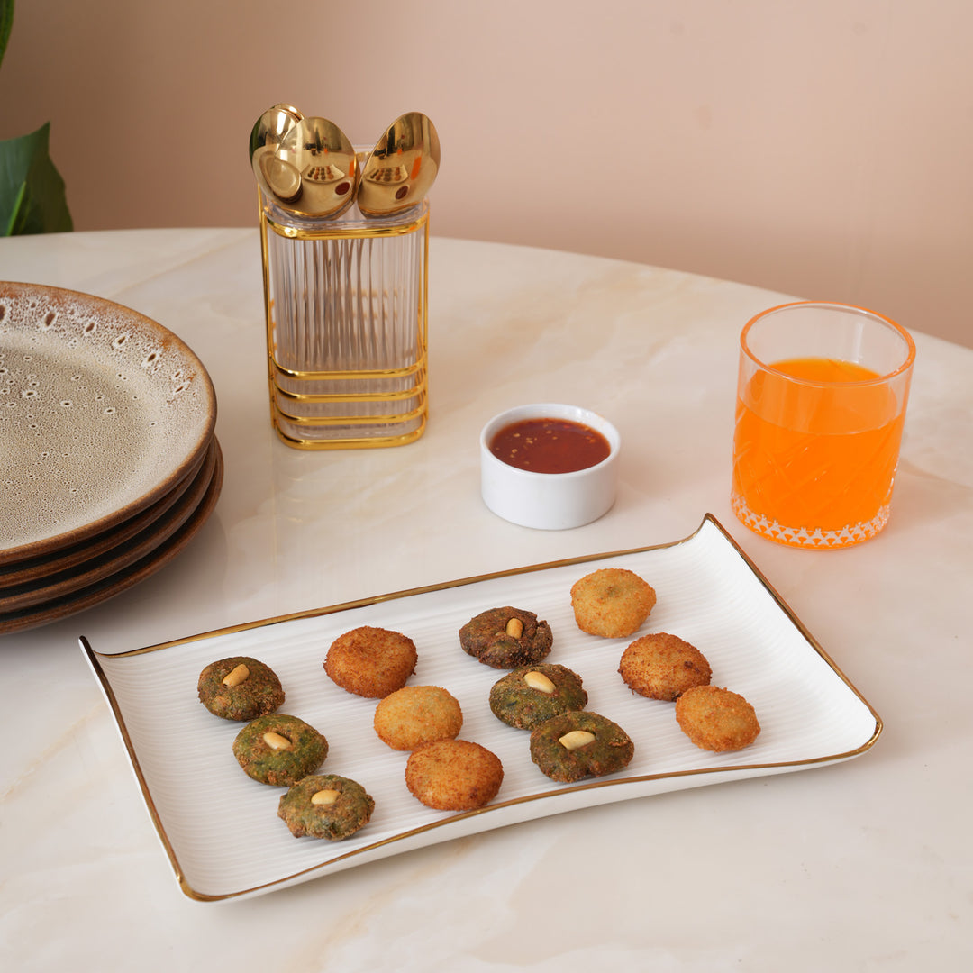 Rectangle Gold Rim Tray