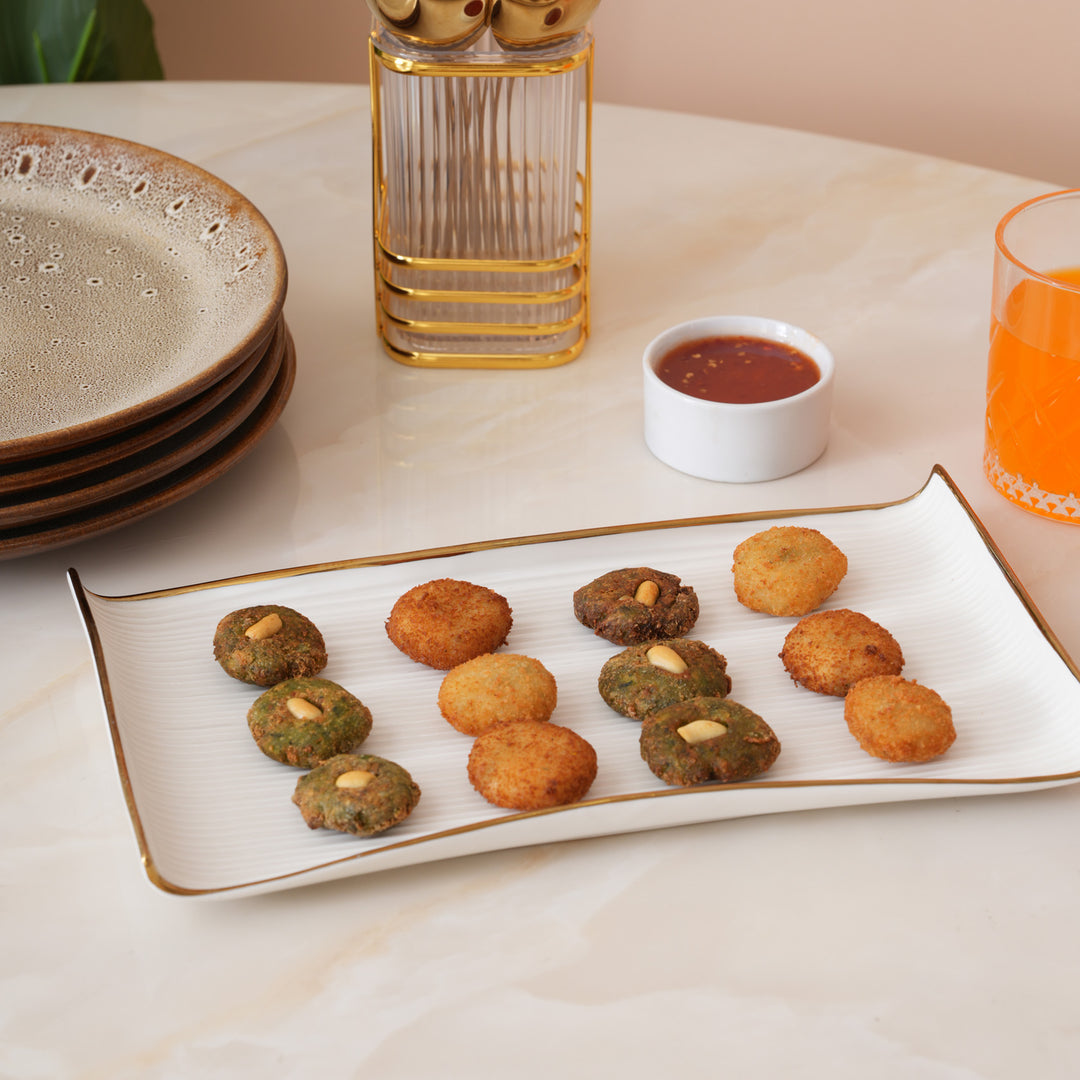 Rectangle Gold Rim Tray