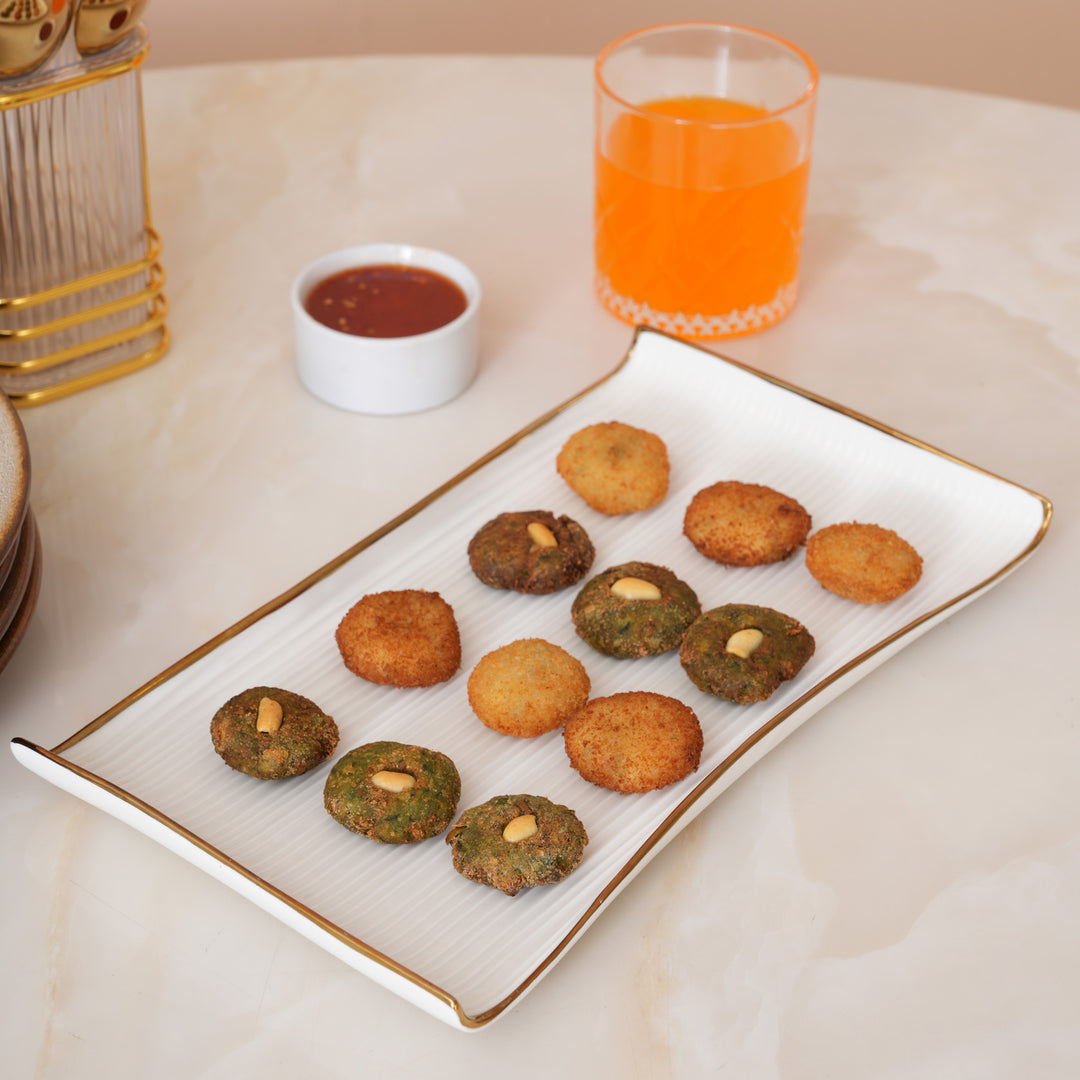 Rectangle Gold Rim Tray