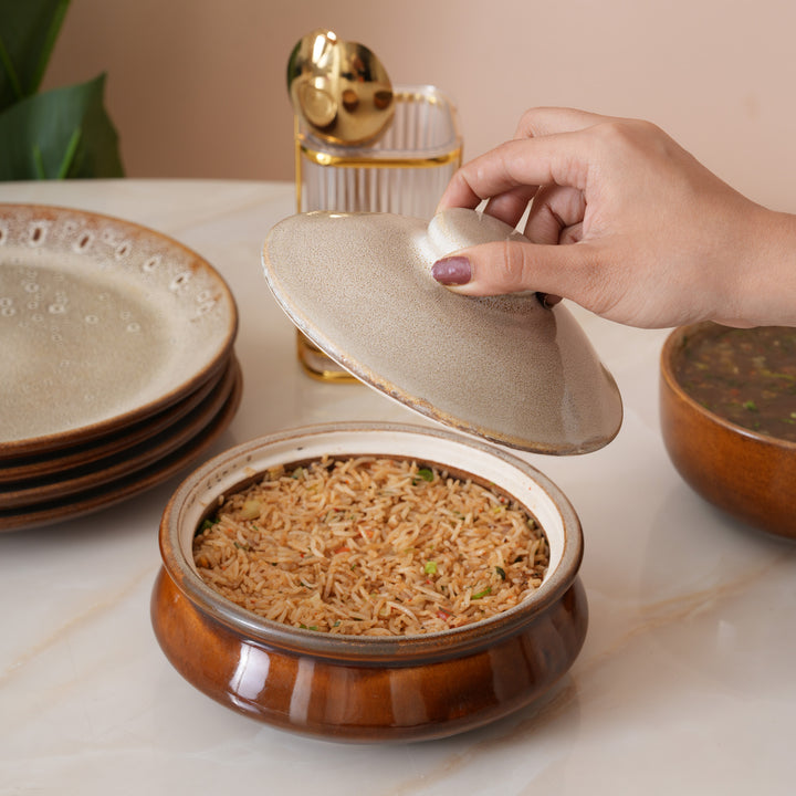 Rustic Serving Handi with Matching Lid