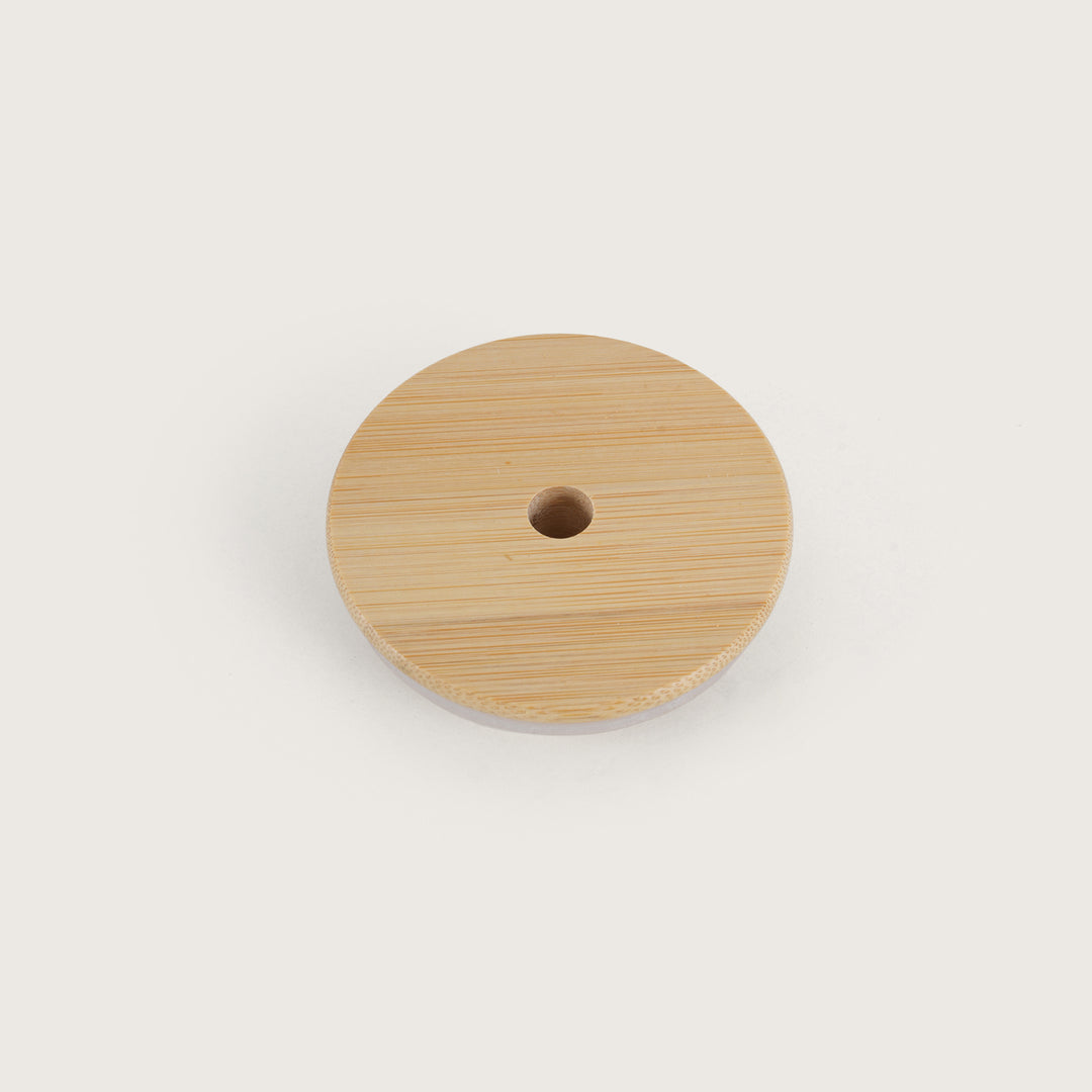 Grey Ripple Glass Tumbler with Bamboo Lid and Glass Straw