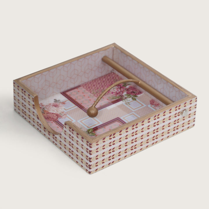 Printed Wooden Napkin Holder | Tissues Holder - Floral