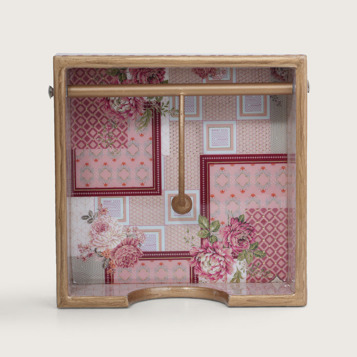 Printed Wooden Napkin Holder | Tissues Holder - Floral