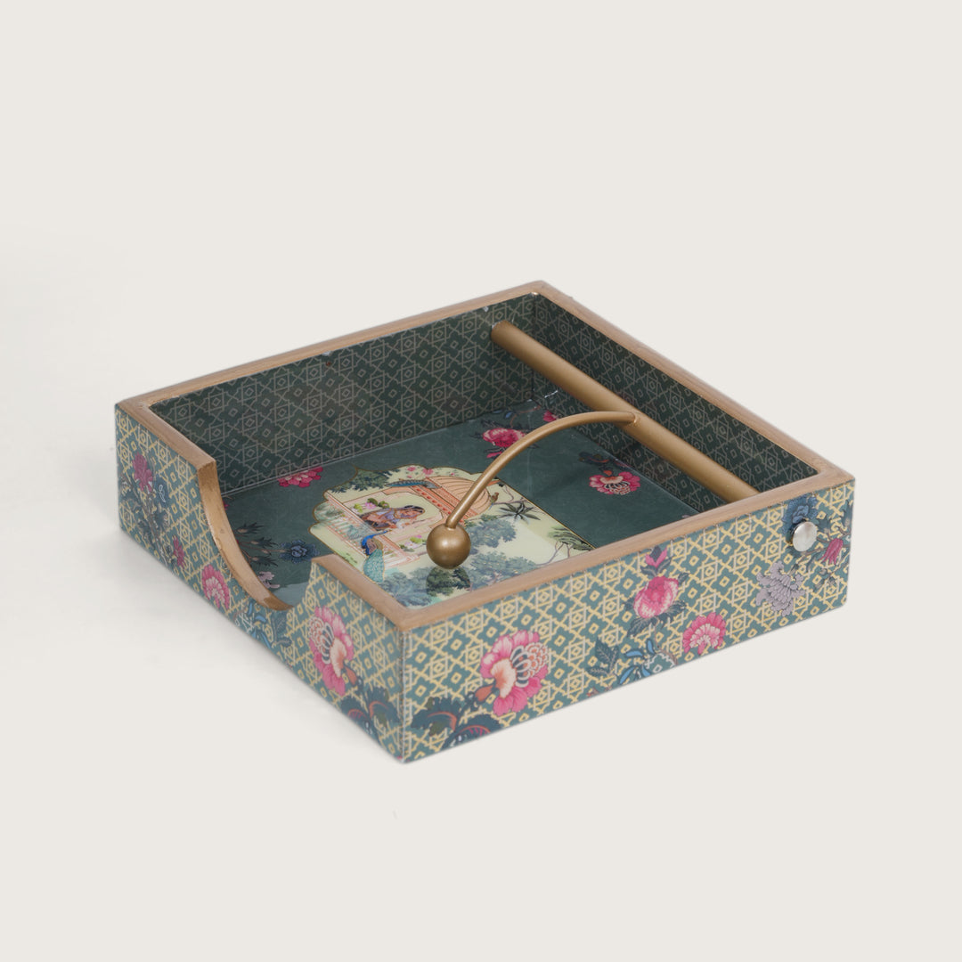 Printed Wooden Napkin Holder | Tissues Holder - Queen