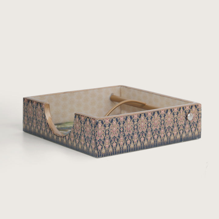 Printed Wooden Napkin Holder | Tissues Holder - Peacock
