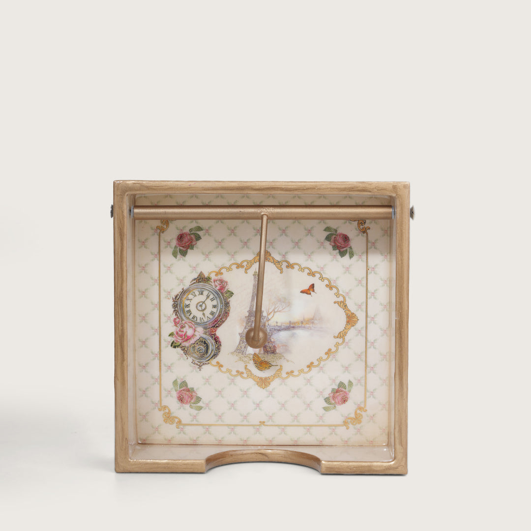 Printed Wooden Napkin Holder | Tissues Holder - Beige