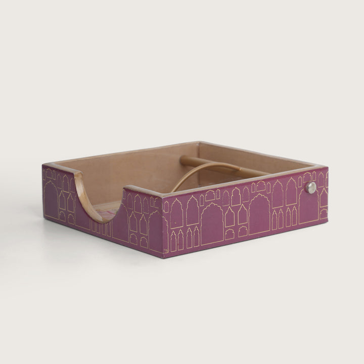 Printed Wooden Napkin Holder | Tissues Holder - Palace
