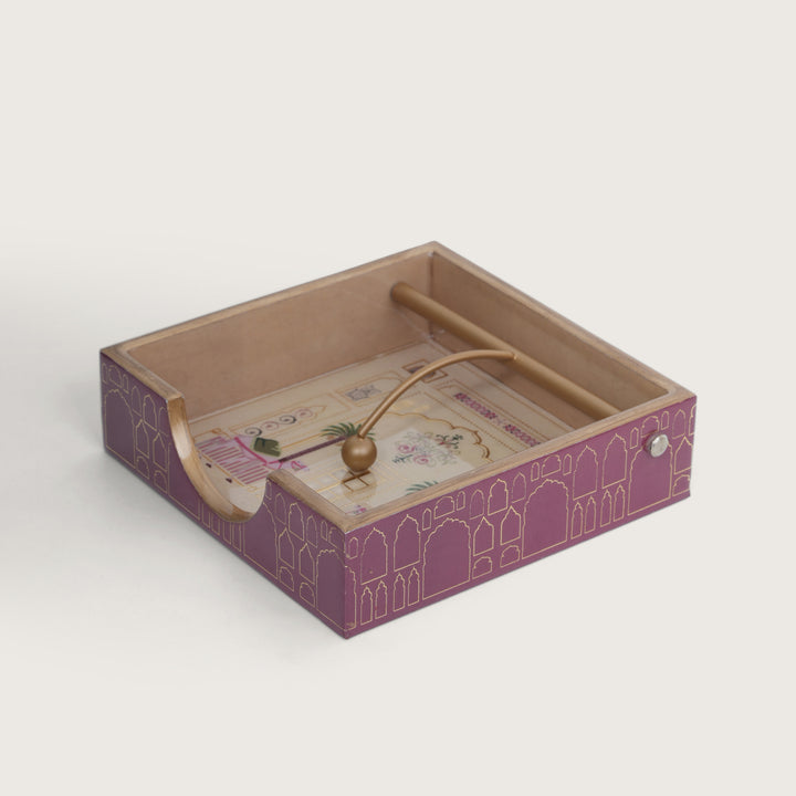 Printed Wooden Napkin Holder | Tissues Holder - Palace