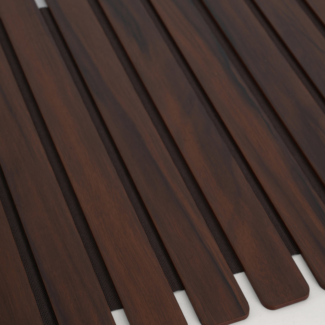 Architectural Slatted Table Runner-14*36 Inches Oak & Dark Brown