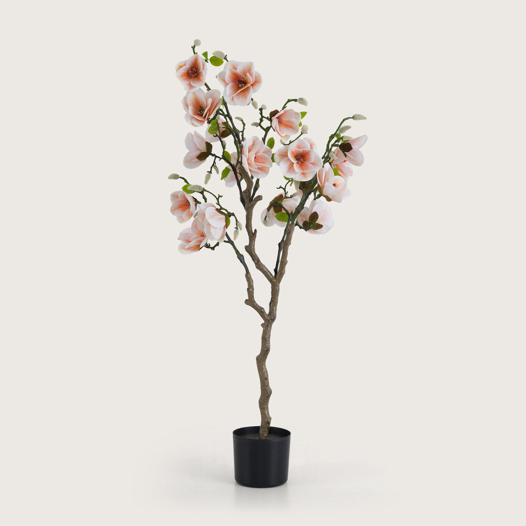Artificial Blush Pink Magnolia Tree in Pot