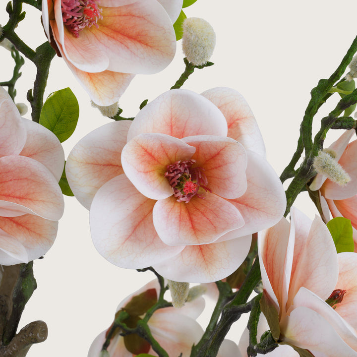 Artificial Blush Pink Magnolia Tree in Pot