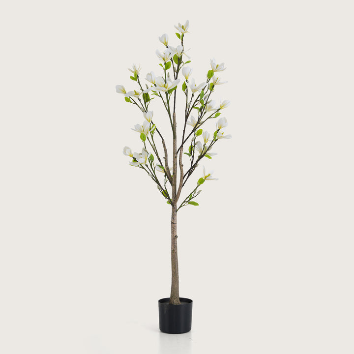 Artificial Slimline White Blossom Tree - Indoor Floor Plant