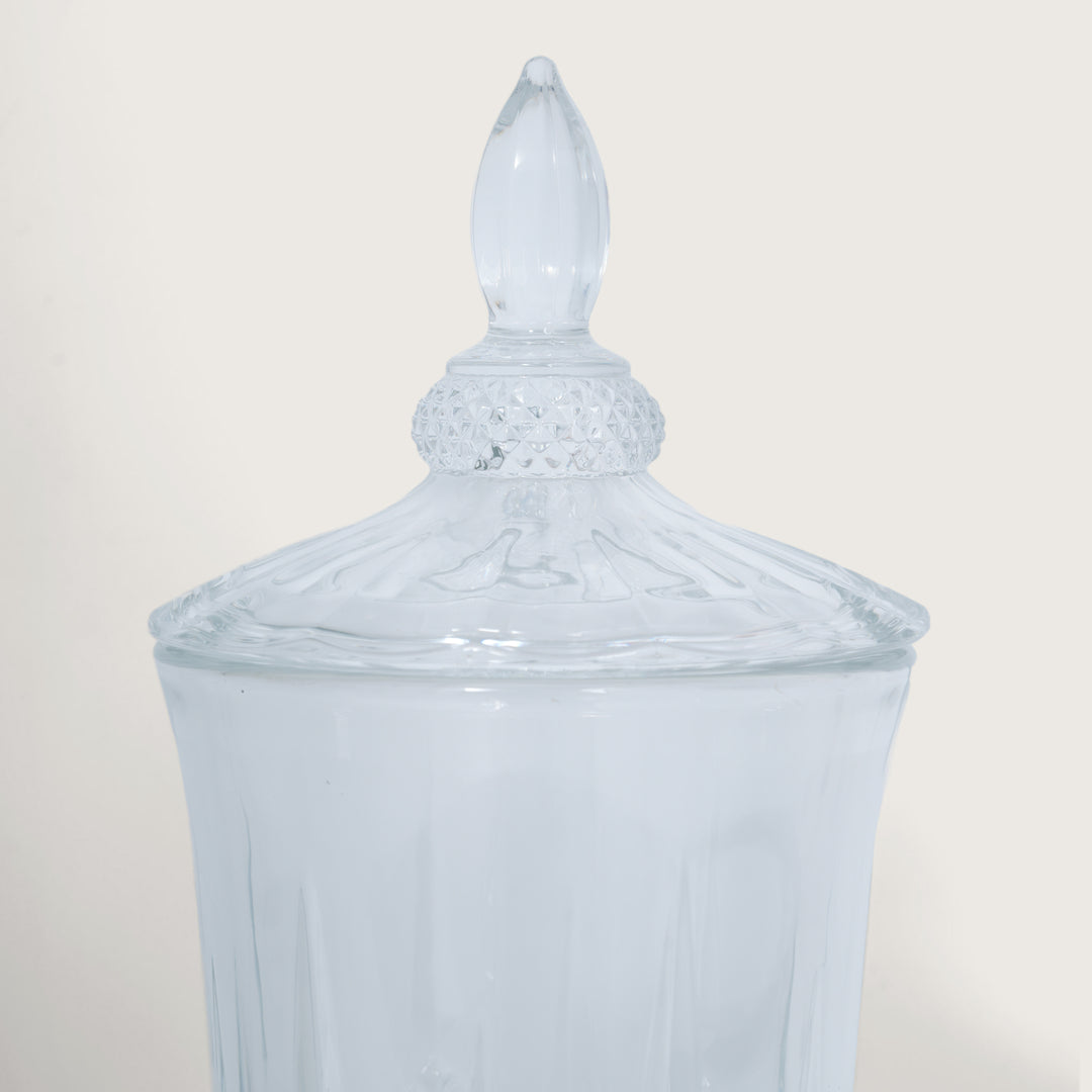 Beverage Glass Dispenser 2000ML with Glass Tumblers 350ML Set of 6 | Diamond
