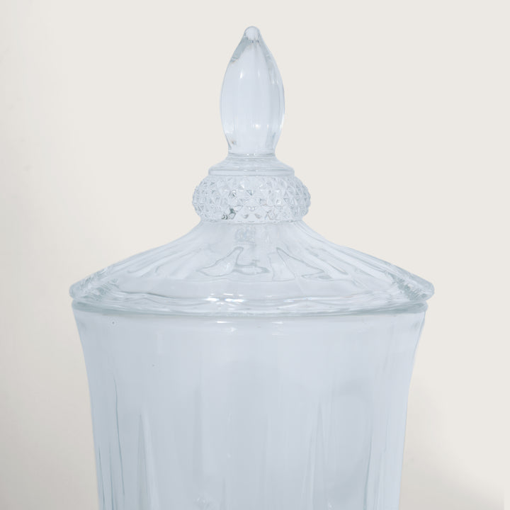 Beverage Glass Dispenser 2000ML with Glass Tumblers 350ML Set of 6 | Diamond