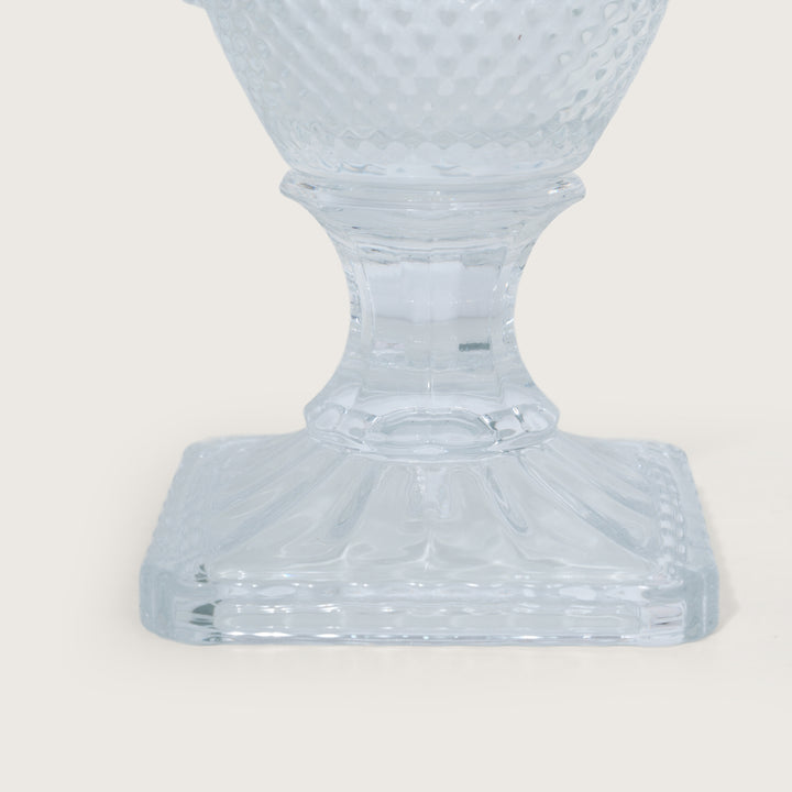 Beverage Glass Dispenser 2000ML with Glass Tumblers 350ML Set of 6 | Diamond