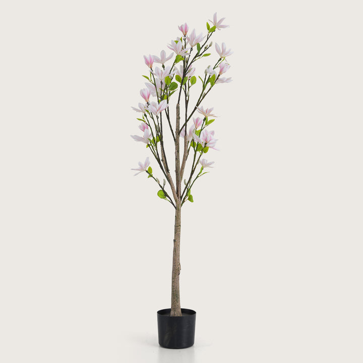Artificial Slimline Blush-Pink Blossom Tree - Indoor Floor Plant