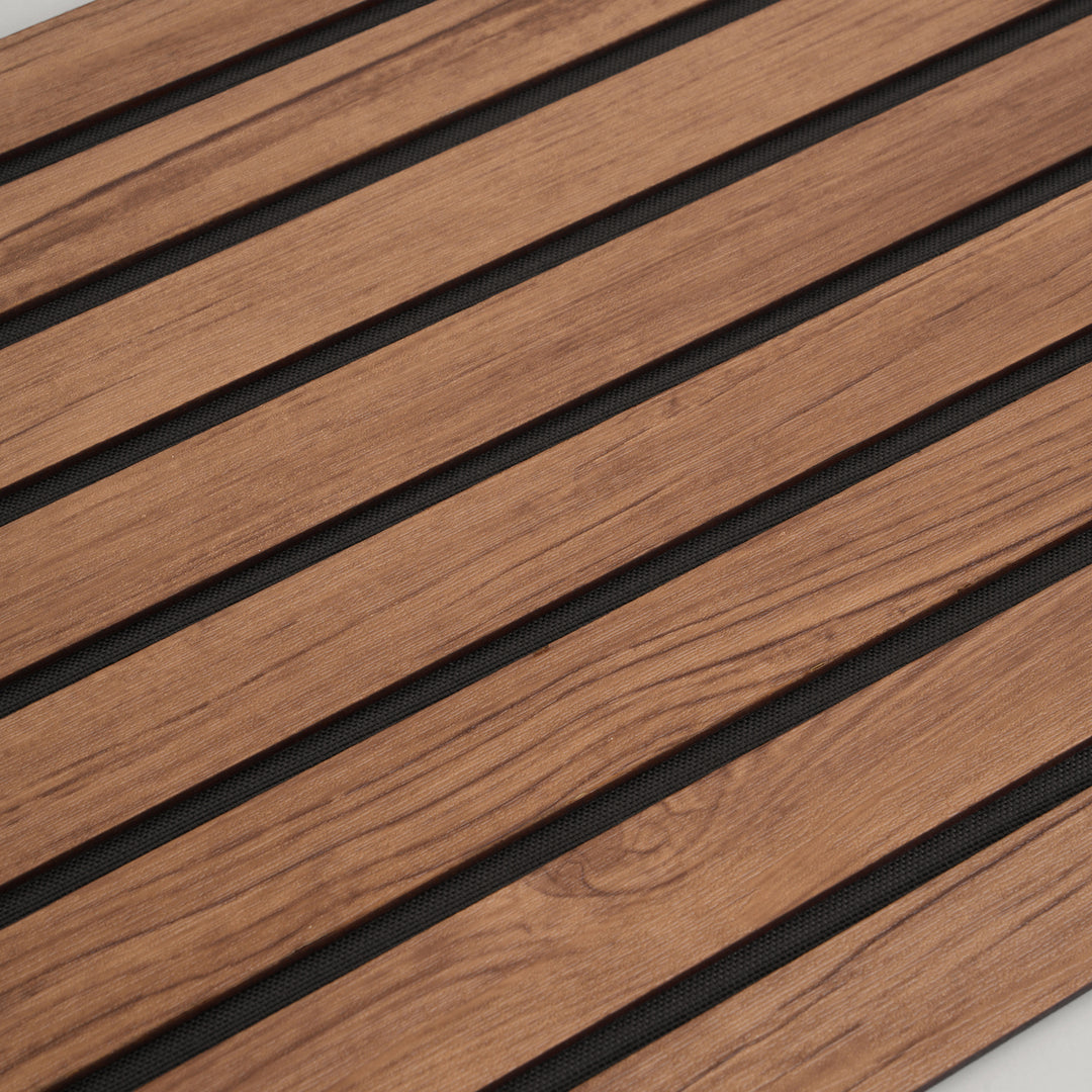 Contemporary Oak-Tone Slatted Placemat Set of 2