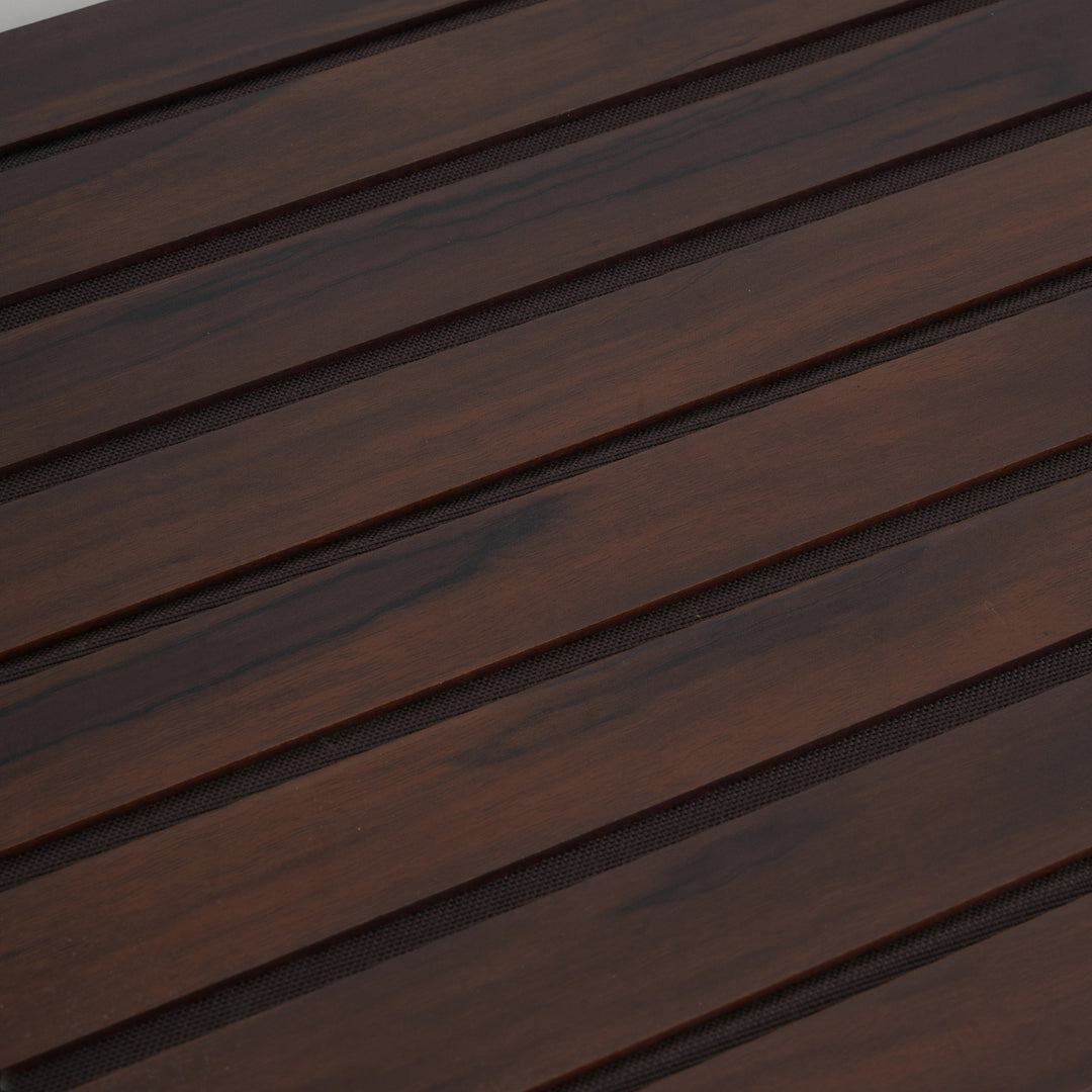 Contemporary Espresso Slat Rectangular Placemat Set of 2