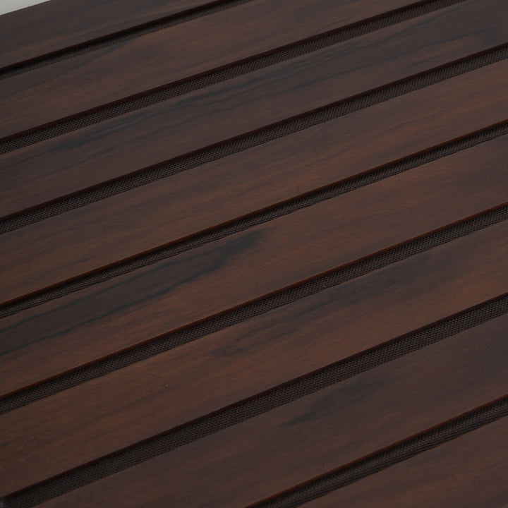 Contemporary Espresso Slat Rectangular Placemat Set of 2