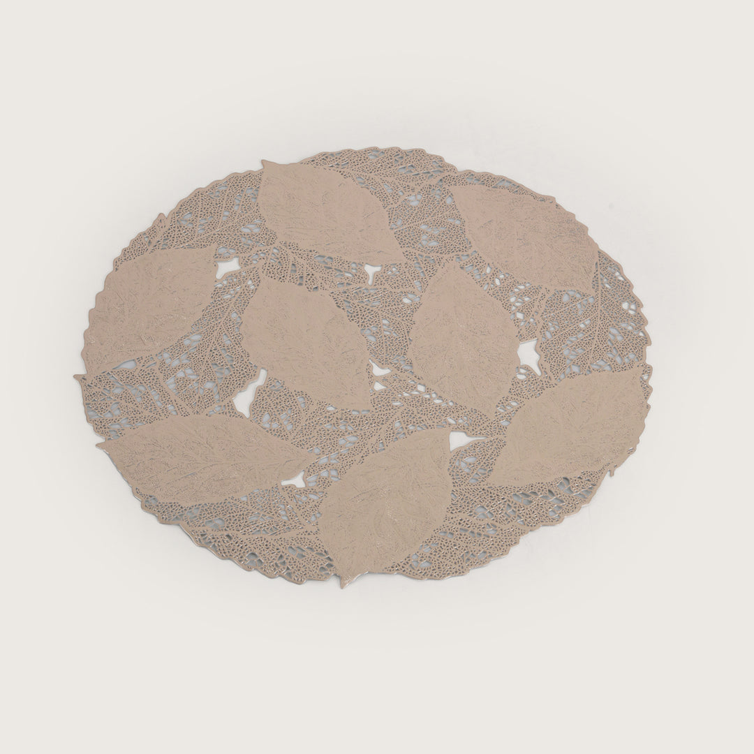 Decorative Leaf Design Placemat Set of 6
