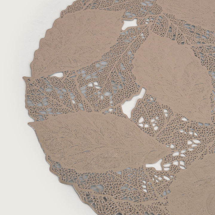 Decorative Leaf Design Placemat Set of 6