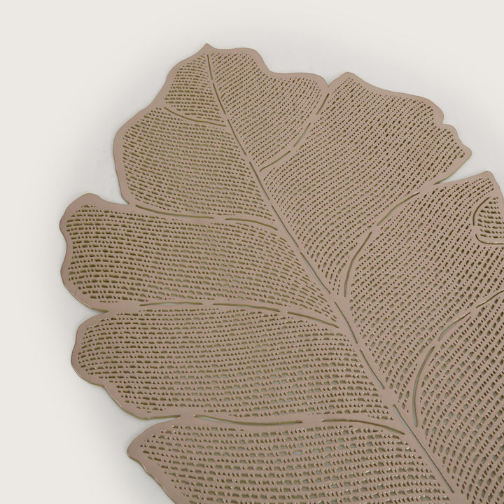 Gilded Botanical Leaf Placemats Set of 6