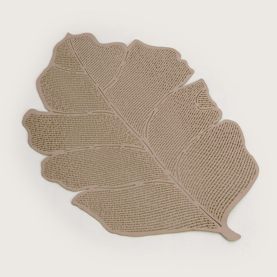 Gilded Botanical Leaf Placemats Set of 6