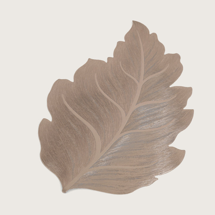 Decorative Textured Leaf Placemat Set of 6
