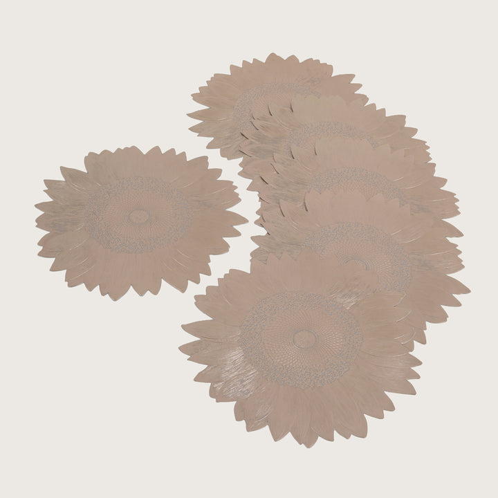Decorative Sunflower Design Placemat Set of 6