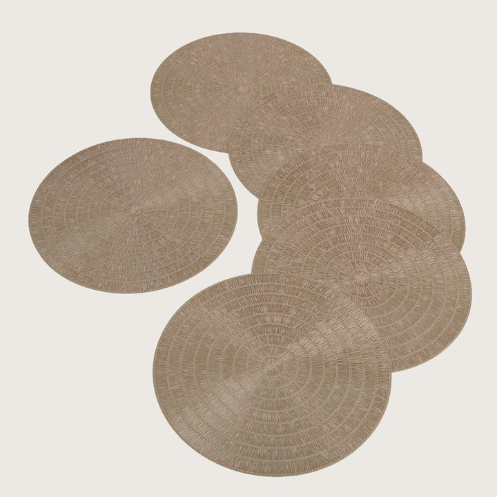 Decorative Spiral Texture Placemat Set of 6