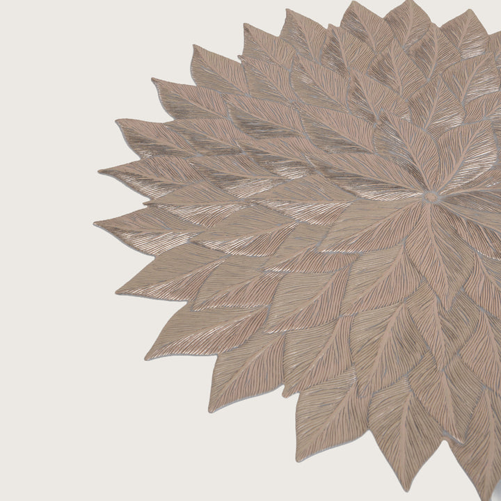 Decorative Multi-Leaf Design Placemat Set of 6