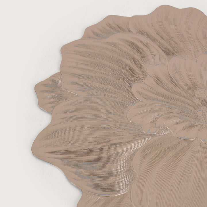 Rose Gold Hibiscus Bloom Placemat Set of 6