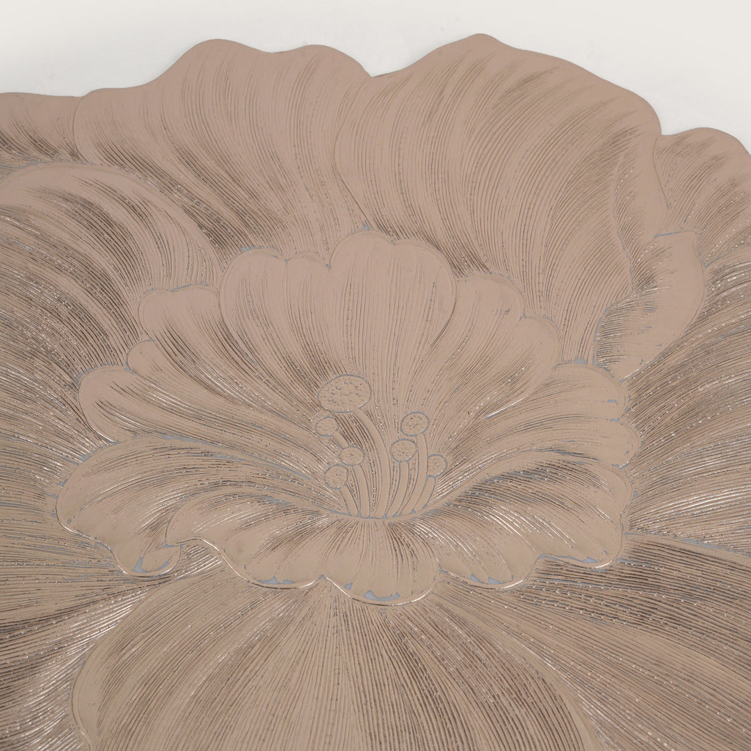Rose Gold Hibiscus Bloom Placemat Set of 6