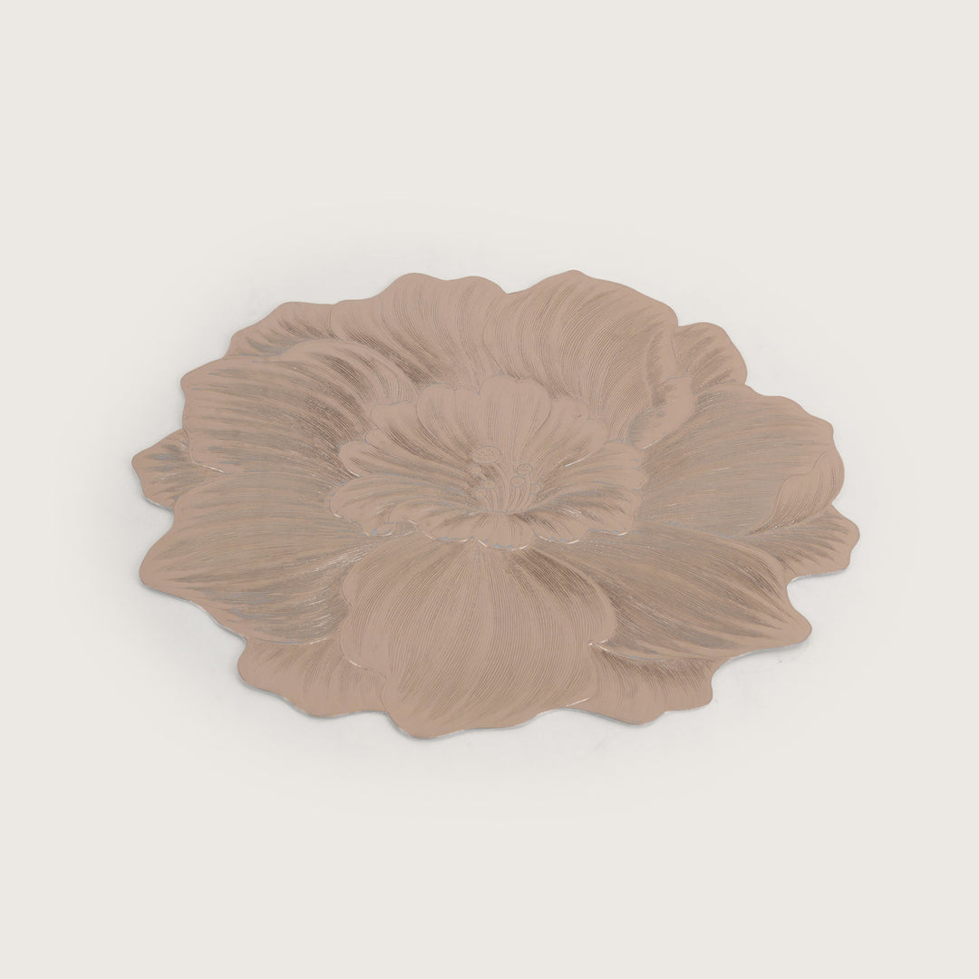 Rose Gold Hibiscus Bloom Placemat Set of 6