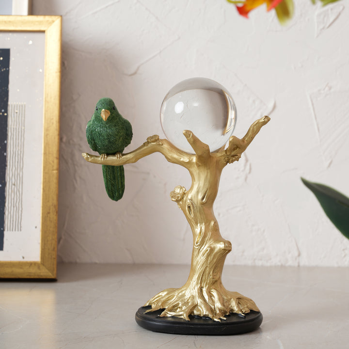 Love Bird On The Golden Tree- Showpiece