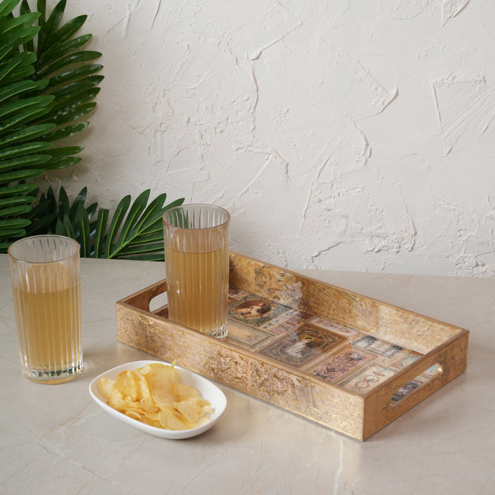 Vintage Victoria Tray for Dining & Serving - Set of 3