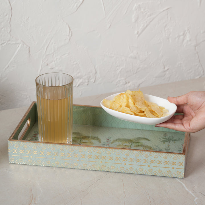 Printed Jungle Deer Tray   for Dining & Serving - Set of 3