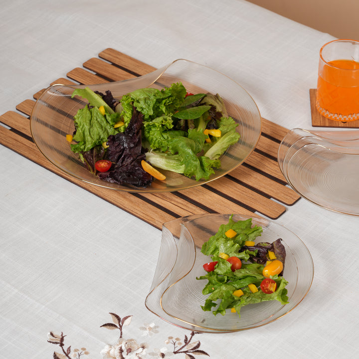 Elegant Appetizer & Snack Plate Set – 1 Large Platter & 6 Small Dishes