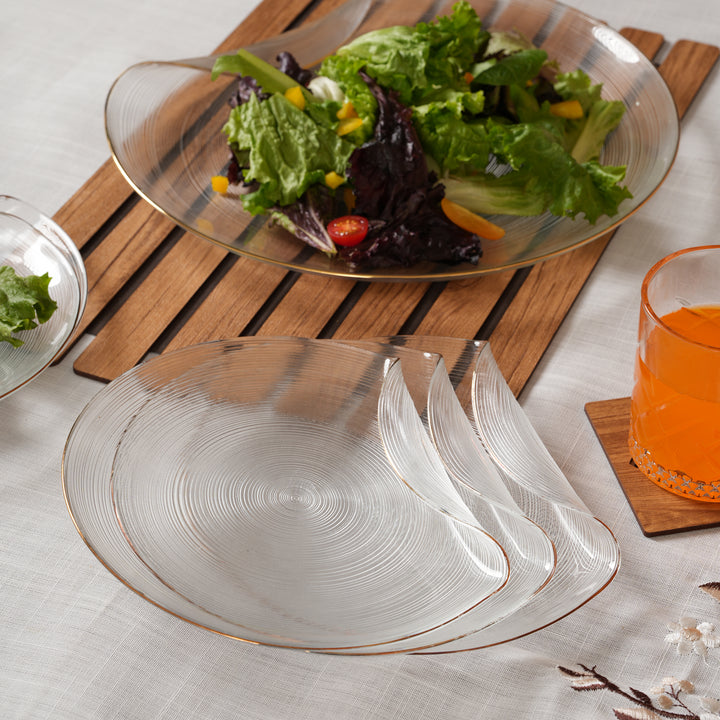 Elegant Appetizer & Snack Plate Set – 1 Large Platter & 6 Small Dishes