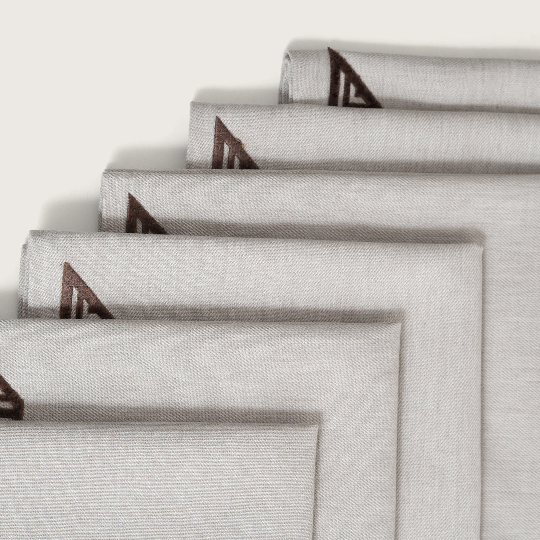 Mist Grey Premium Table Napkins - Set of 6