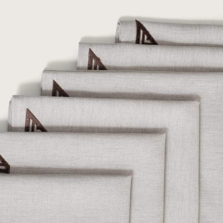 Mist Grey Premium Table Napkins - Set of 6