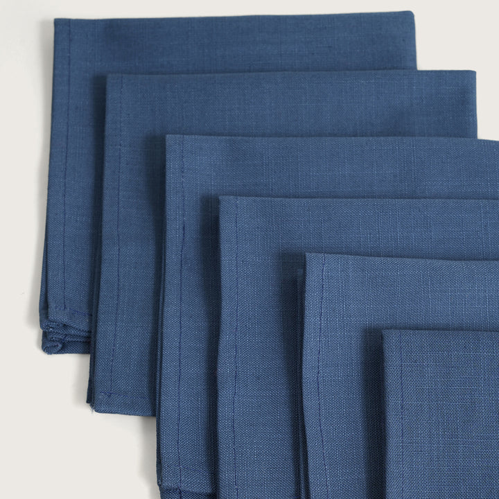 Premium Solid Linen-Style Dinner Napkins – Set of 6 (Available in 8 Essential Shades)