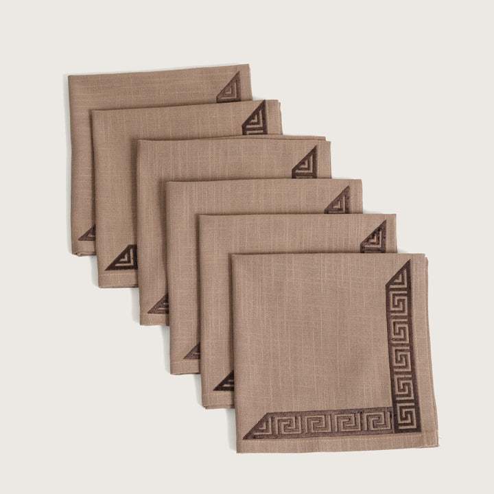 Modern Mediterranean Cloth Napkin -  Set of 6