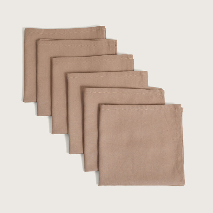Premium Solid Linen-Style Dinner Napkins – Set of 6 (Available in 8 Essential Shades)