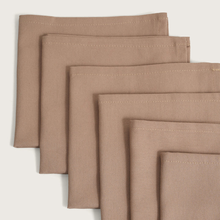 Premium Solid Linen-Style Dinner Napkins – Set of 6 (Available in 8 Essential Shades)