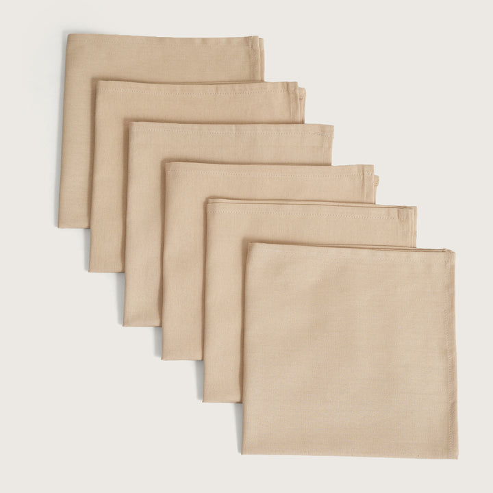 Premium Solid Linen-Style Dinner Napkins – Set of 6 (Available in 8 Essential Shades)