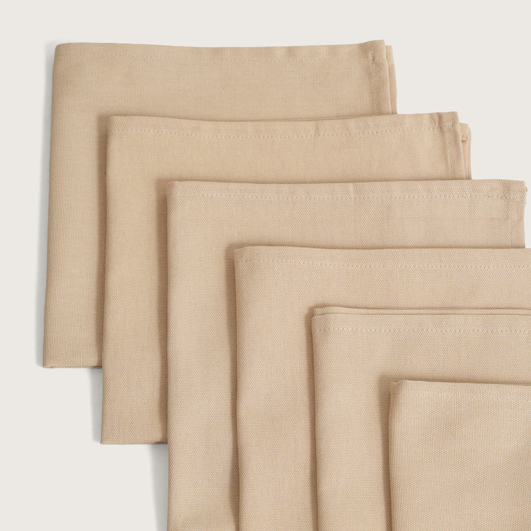 Premium Solid Linen-Style Dinner Napkins – Set of 6 (Available in 8 Essential Shades)
