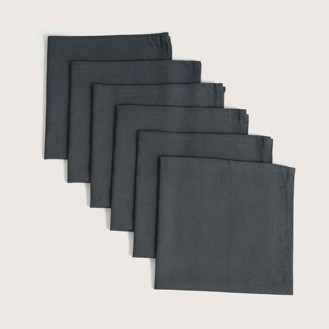 Premium Solid Linen-Style Dinner Napkins – Set of 6 (Available in 8 Essential Shades)